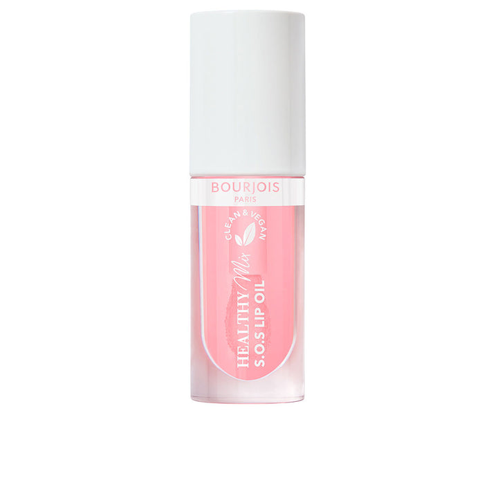 Small 4.5 ml pink-tinted lip oil tube, sheer glossy finish, Unisex