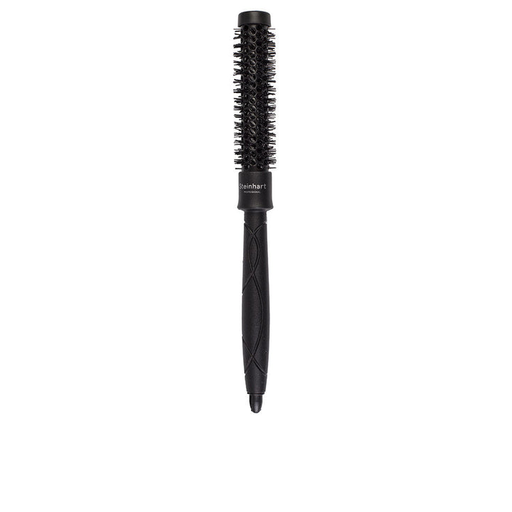 Black heat‑retaining ionised paddle brush with wide bristles, Unisex