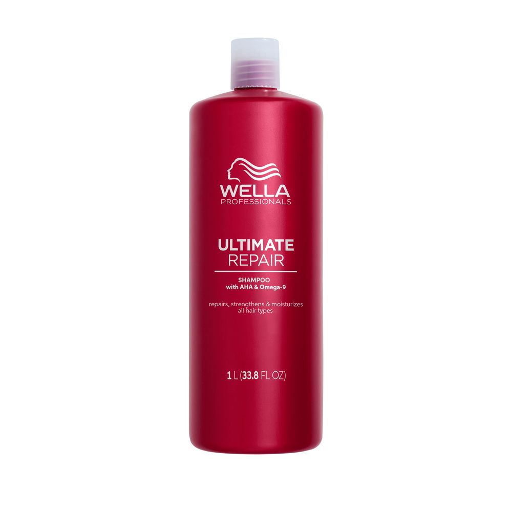 Creamy 1000 ml repair shampoo bottle for damaged, colour‑treated hair