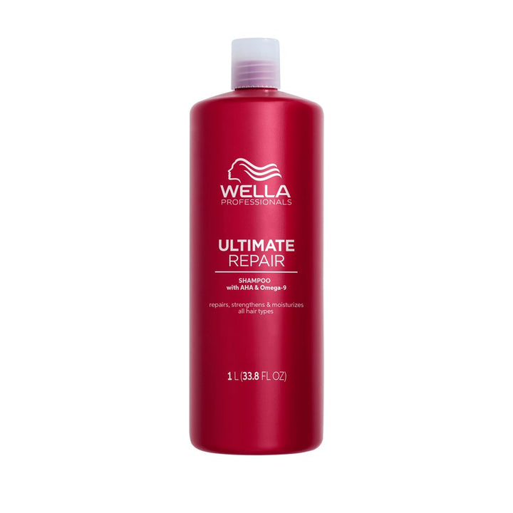 Creamy 1000 ml repair shampoo bottle for damaged, colour‑treated hair