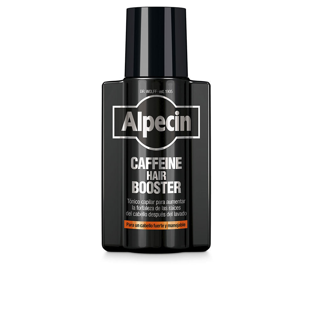 200 ml clear bottle of caffeinated scalp tonic for Man, strengthening formula