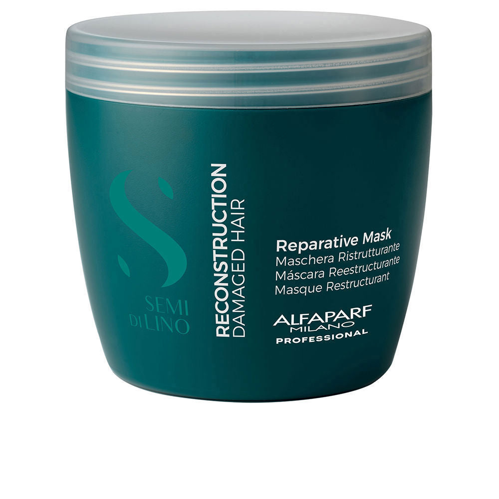500 ml tube of repairing bamboo fibre hair mask, creamy texture, vegan formula