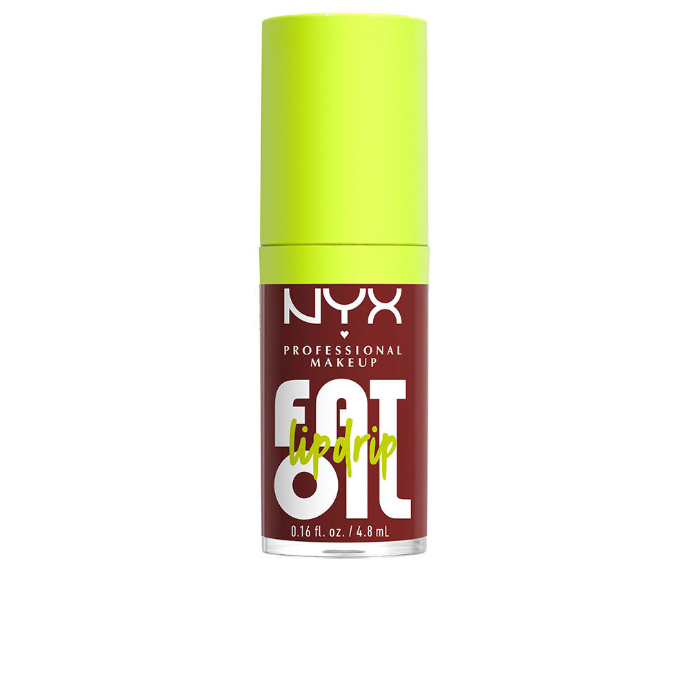 Slim lip oil tube, brown‑red tint, glossy finish, 4.8 ml