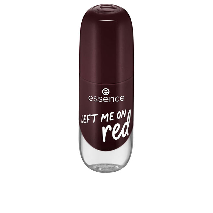 8 ml creamy gel-effect nail lacquer in warm rose shade, oversized brush visible