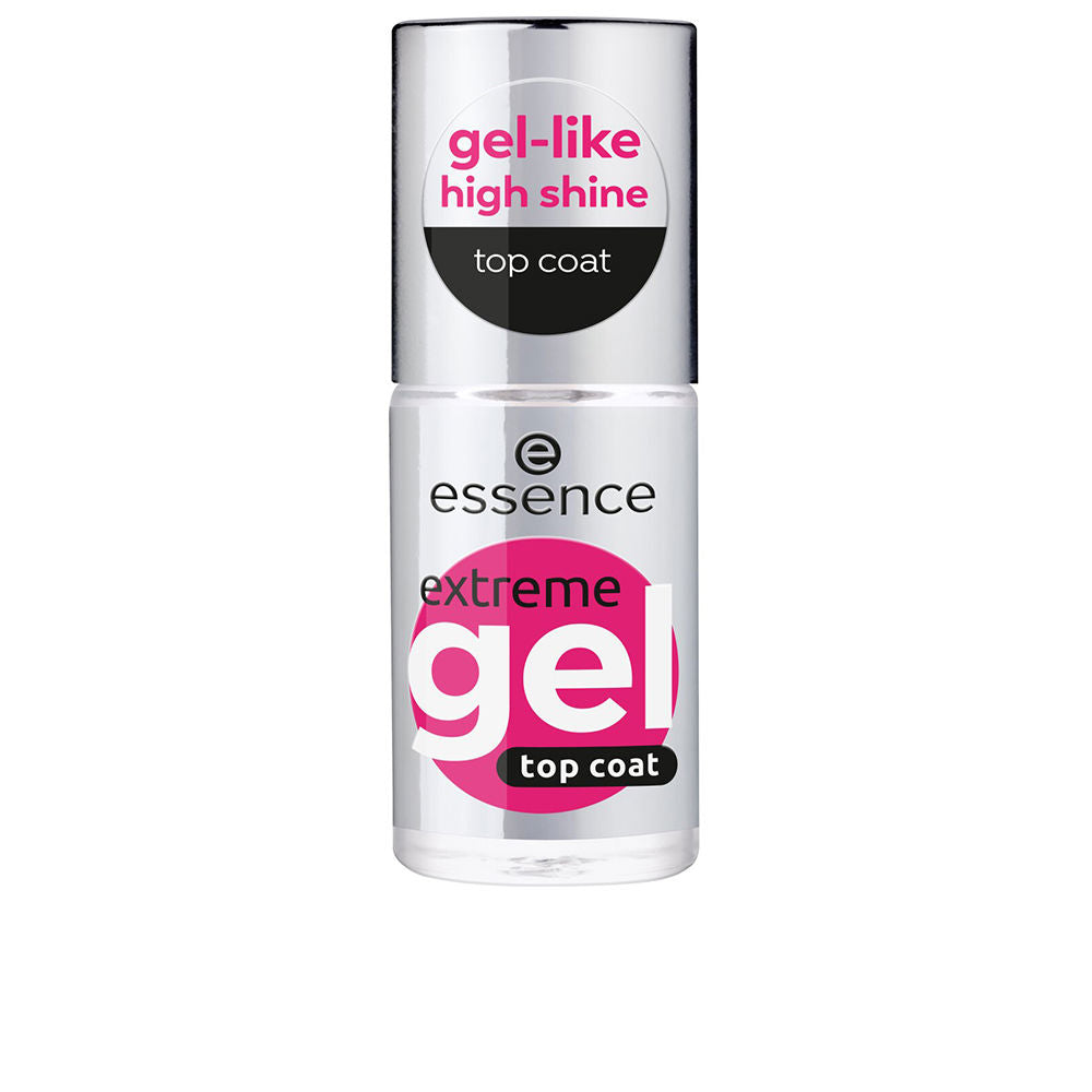8 ml clear high-gloss top coat bottle with brush, salon-style finish