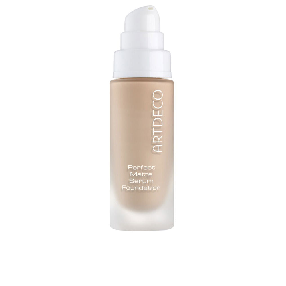 20 ml glass bottle of liquid foundation, shade 65 Honey, recyclable pump