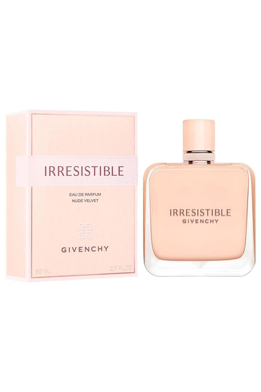 80 ml prism-effect pink bottle of Nude Velvet Eau de Parfum with lacquered cap