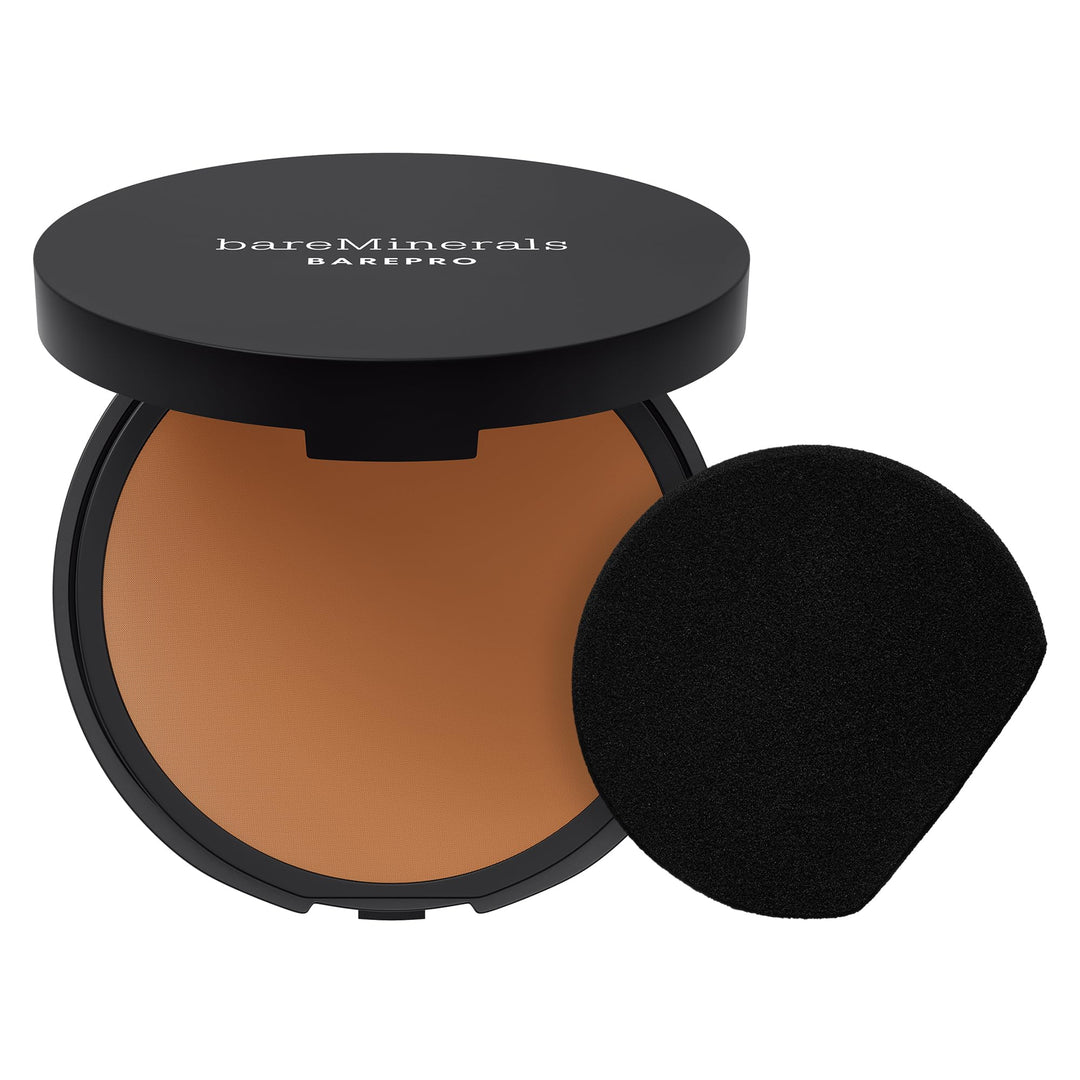 Bare Minerals Compact powder foundation pan in neutral warm shade with matte finish and pressed texture