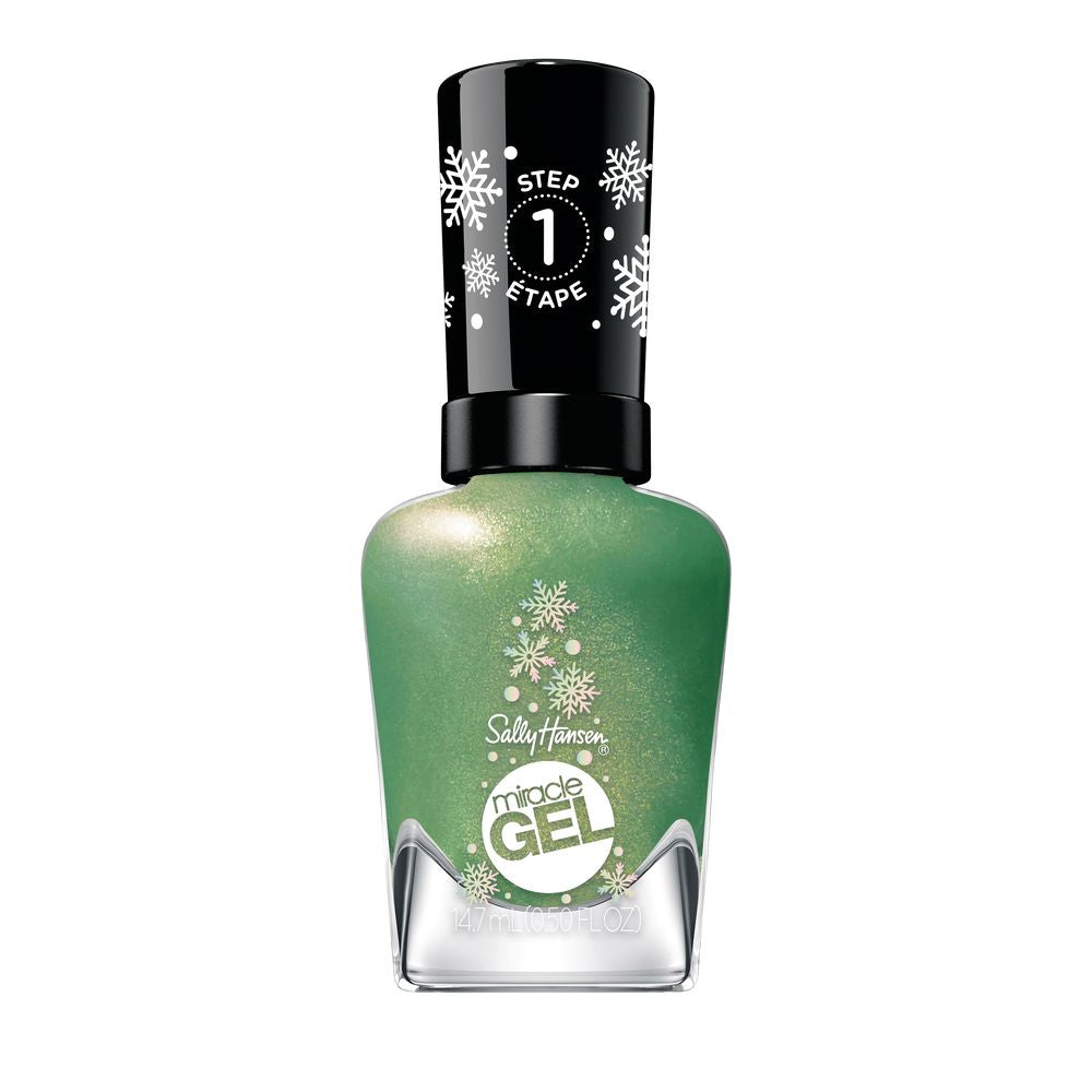 9.17 ml gel-effect nail polish bottle, deep festive red shade