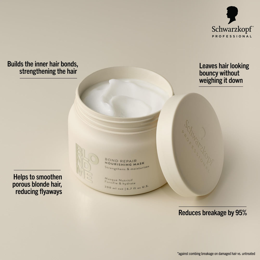 500 ml tub of rich repair hair mask for normal to coarse blonde hair
