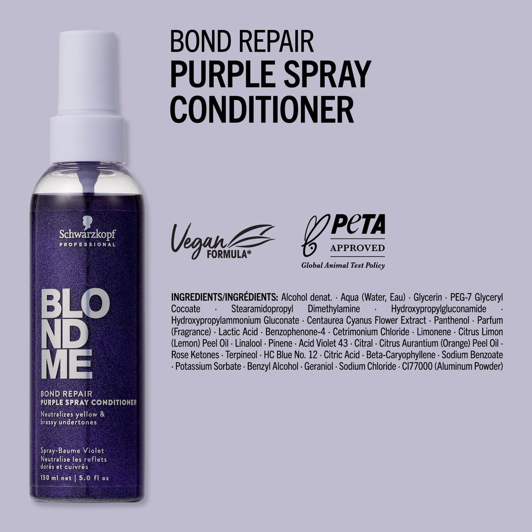 150 ml neutralising spray bottle for cool-toned blonde hair, Velvet Flower complex