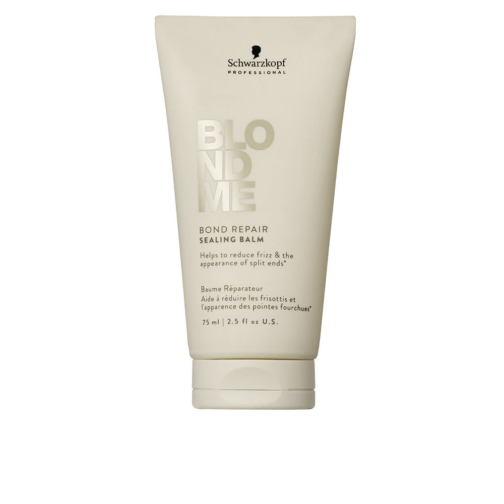 75 ml tube of restorative bonding balm for blonde hair, salon treatment packaging