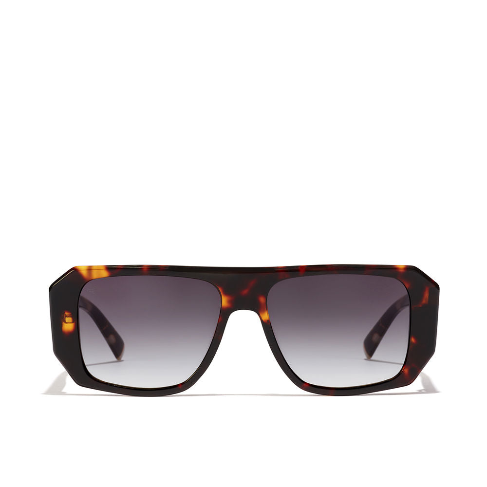 Brown acetate aviator sunglasses with metal bridge, 50mm lenses, 146mm temples
