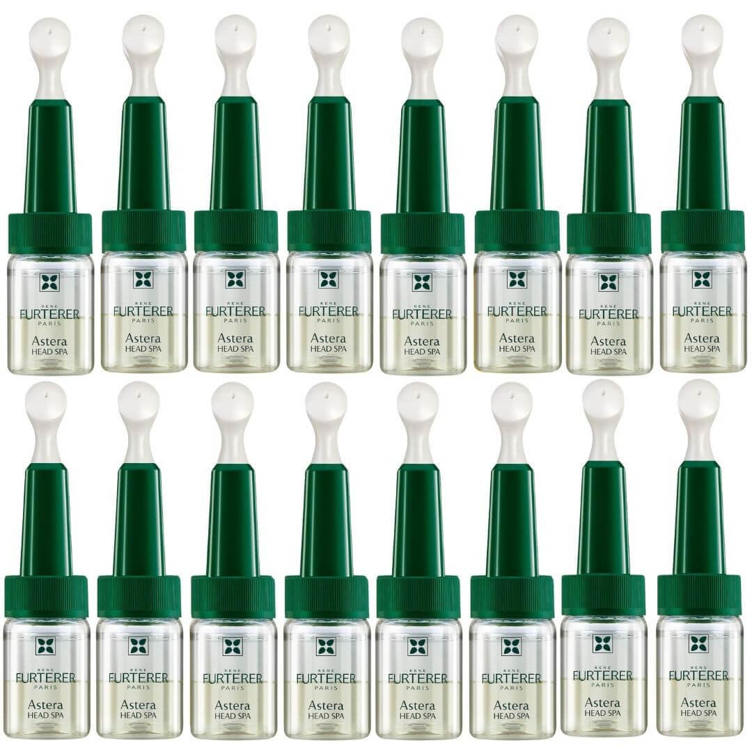 Small biphasic pre‑shampoo bottle with clear and oil layers, mint and eucalyptus