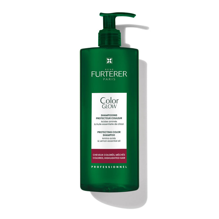 500 ml pump bottle of citrus-scented shampoo for dyed hair, creamy emulsion