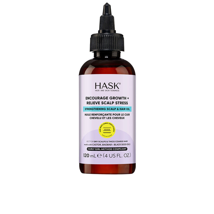 Glass bottle with pump of golden botanical scalp oil, 120 ml, Unisex treatment