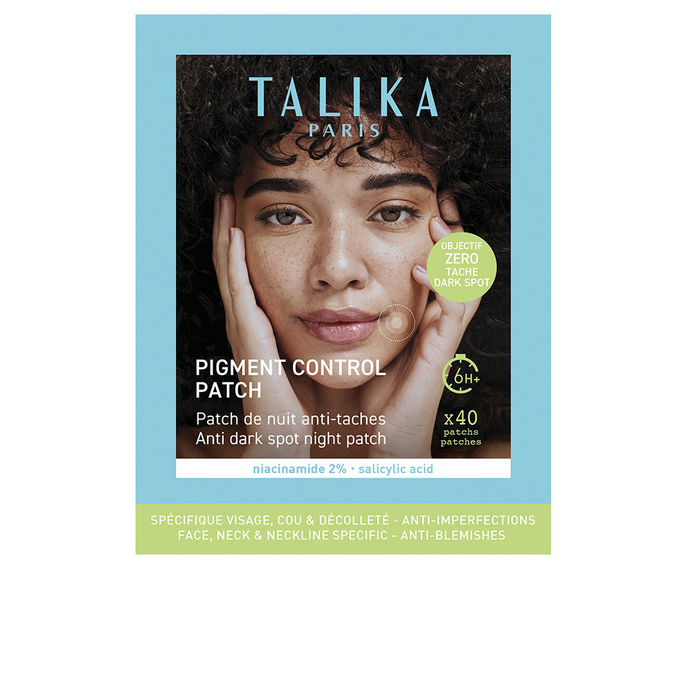 Clear circular hydrocolloid patches on skin, close-up showing size and translucent texture, Talika