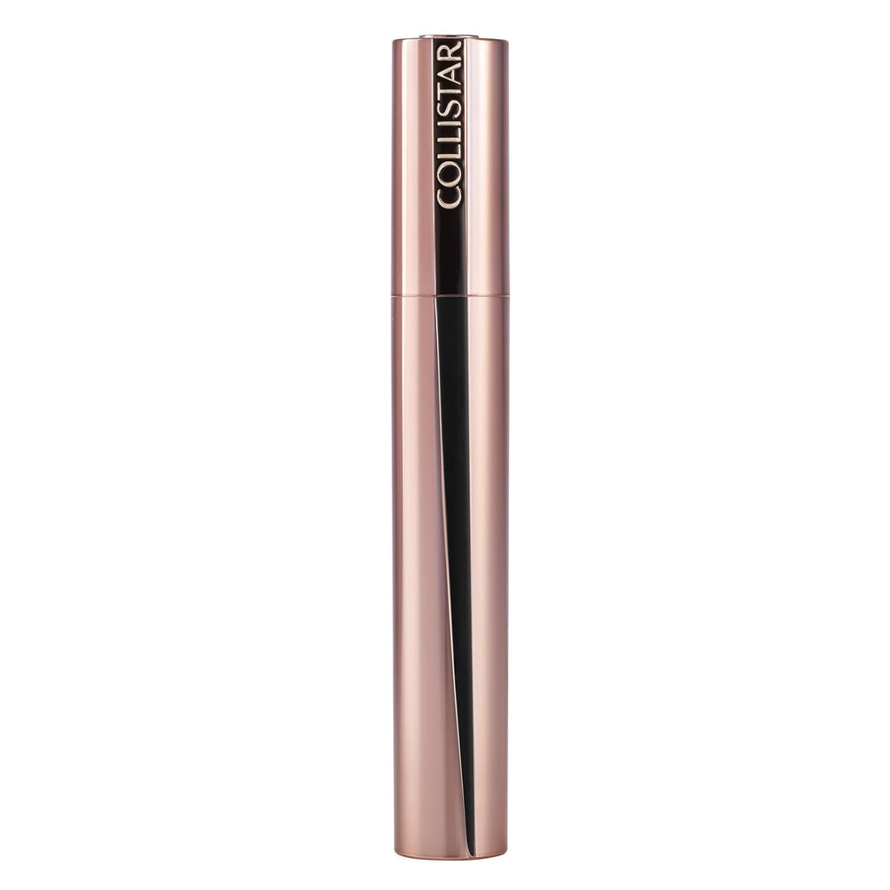 Refillable brown lash mascara with three‑section elastomer brush, Unisex