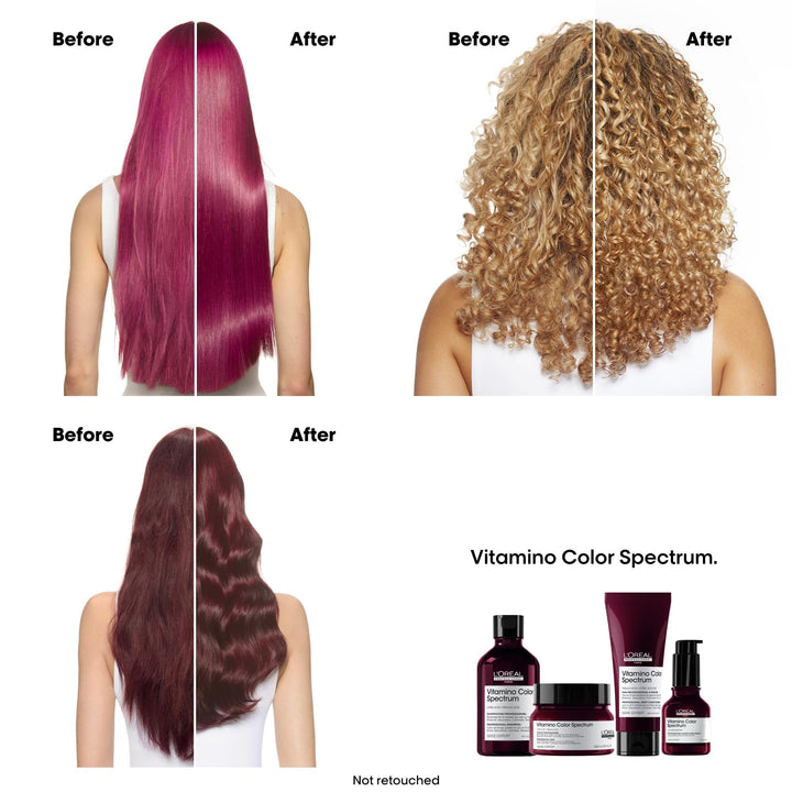 30 ml glass bottle serum for colour-treated hair with pump dispenser