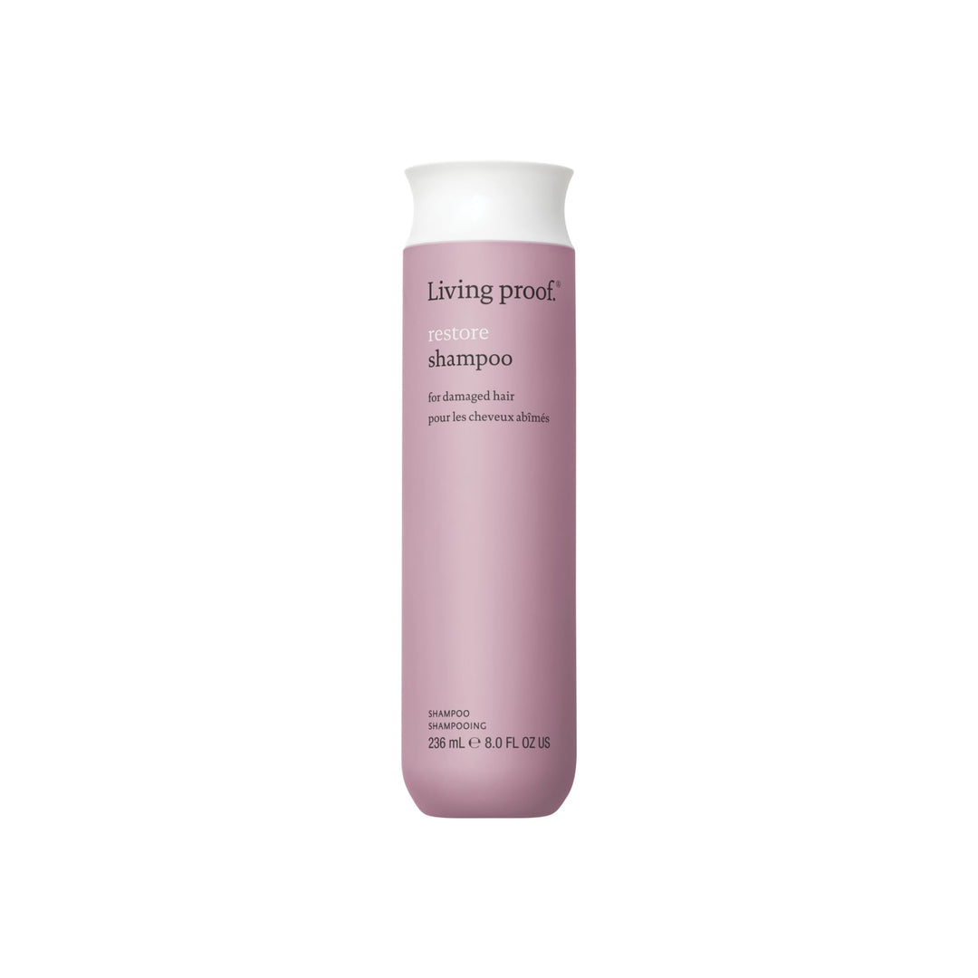 236 ml pump bottle of Restore strengthening shampoo, Unisex hair repair formula