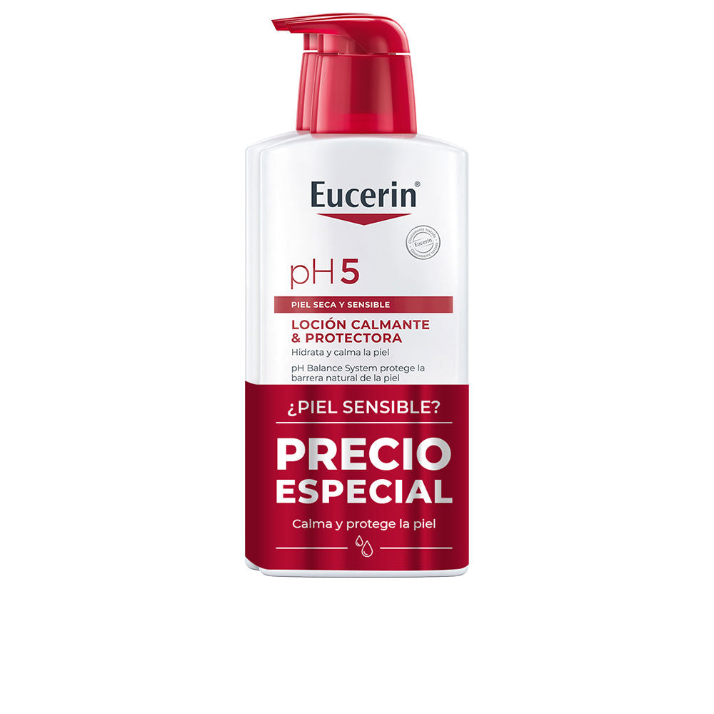 Eucerin soothing body cream tube for sensitive, delicate skin care