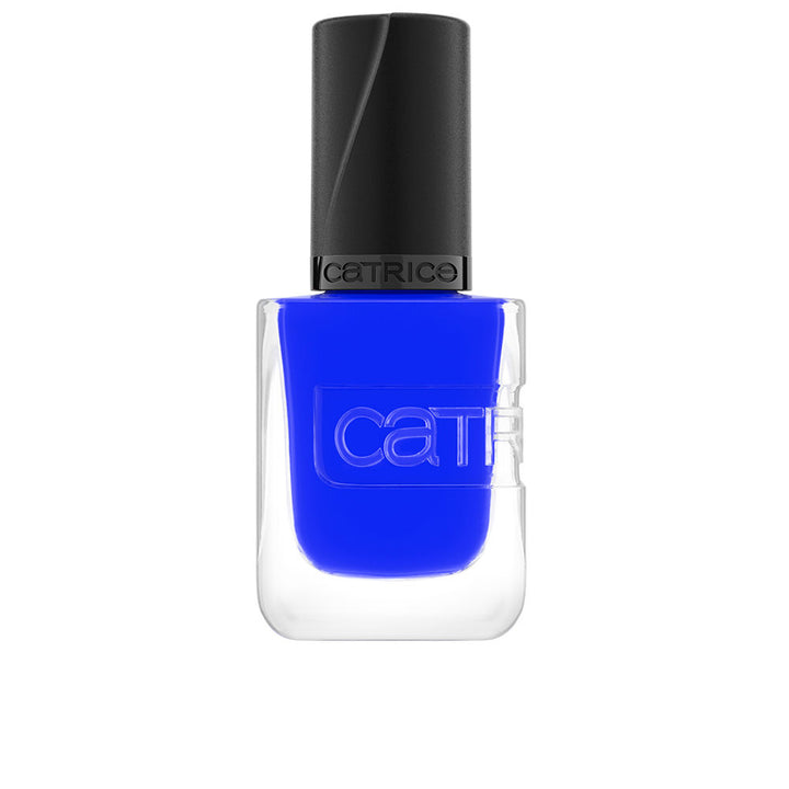 Cream blue gel-effect nail polish bottle, 10.5 ml, high-gloss finish
