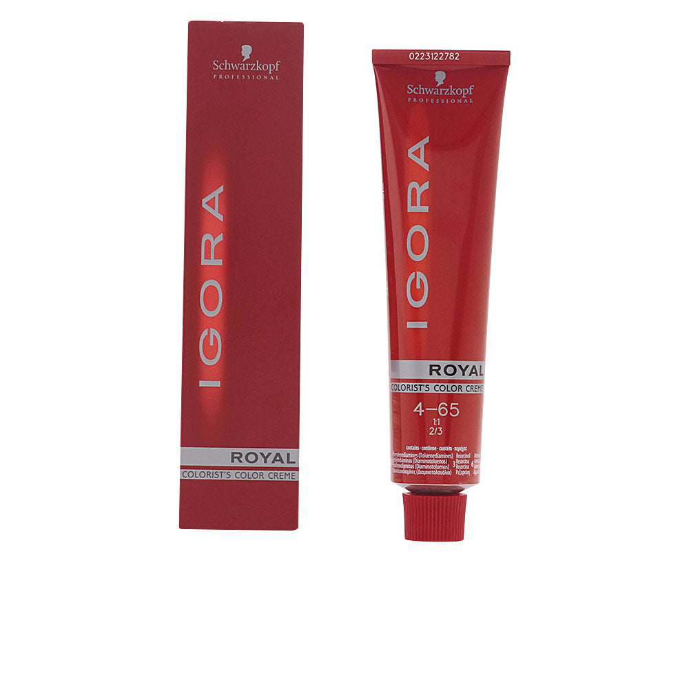 60 ml tube of permanent cream hair colour shade 4-65 in warm brown