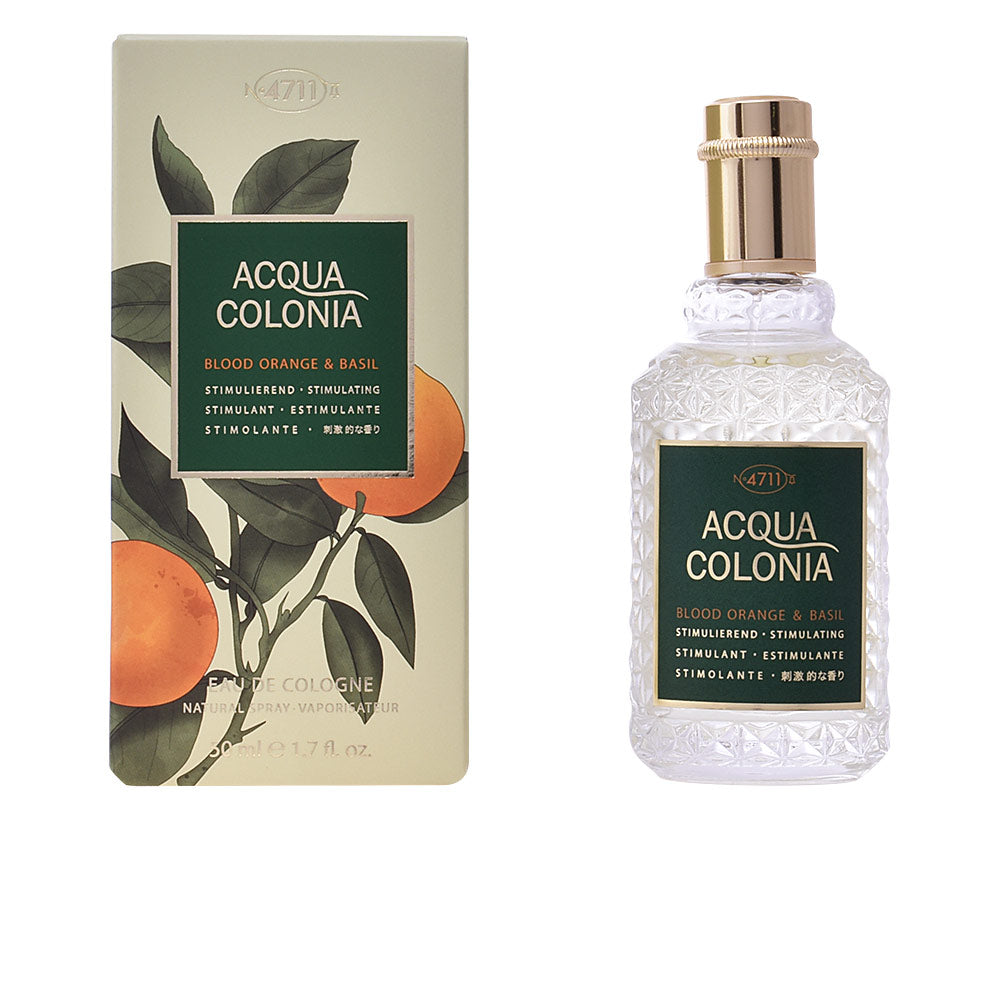 170 ml clear bottle of Blood Orange & Basil Eau de Cologne, citrus and herb aroma