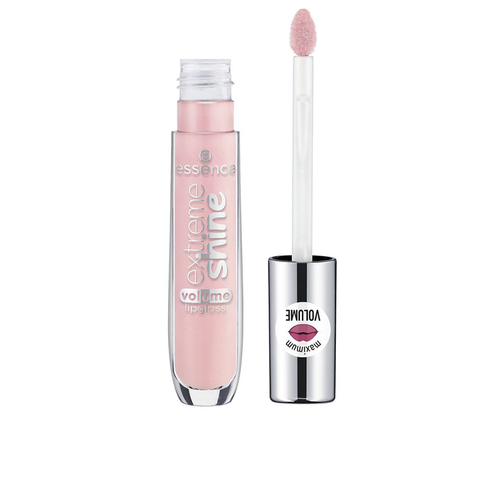 Glossy plumping lip gloss in warm red shade, 5 ml tube with recycled-cap