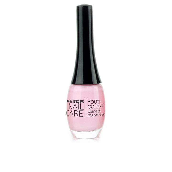 11 ml bottle of pink rejuvenating nail polish with glossy finish, Unisex