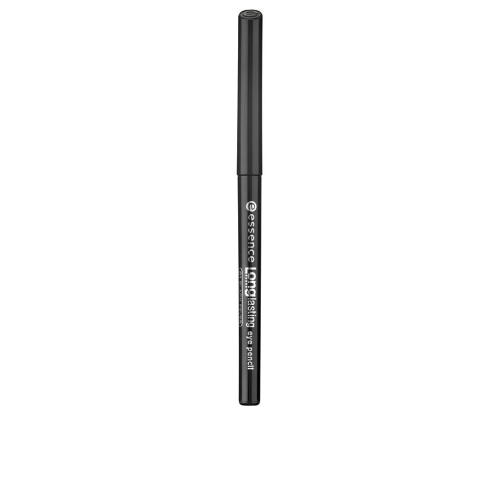 Essence Slim black retractable eye pencil with twist-up plastic barrel, white printed text and cap