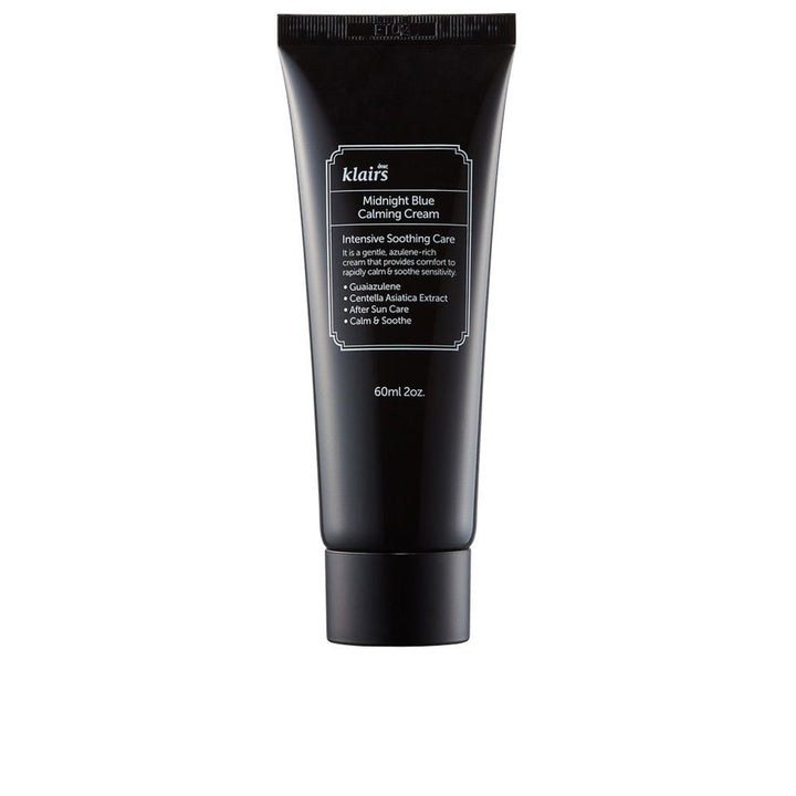 60 ml blue jar of rich night cream for calming and repair, peptides and botanical extracts