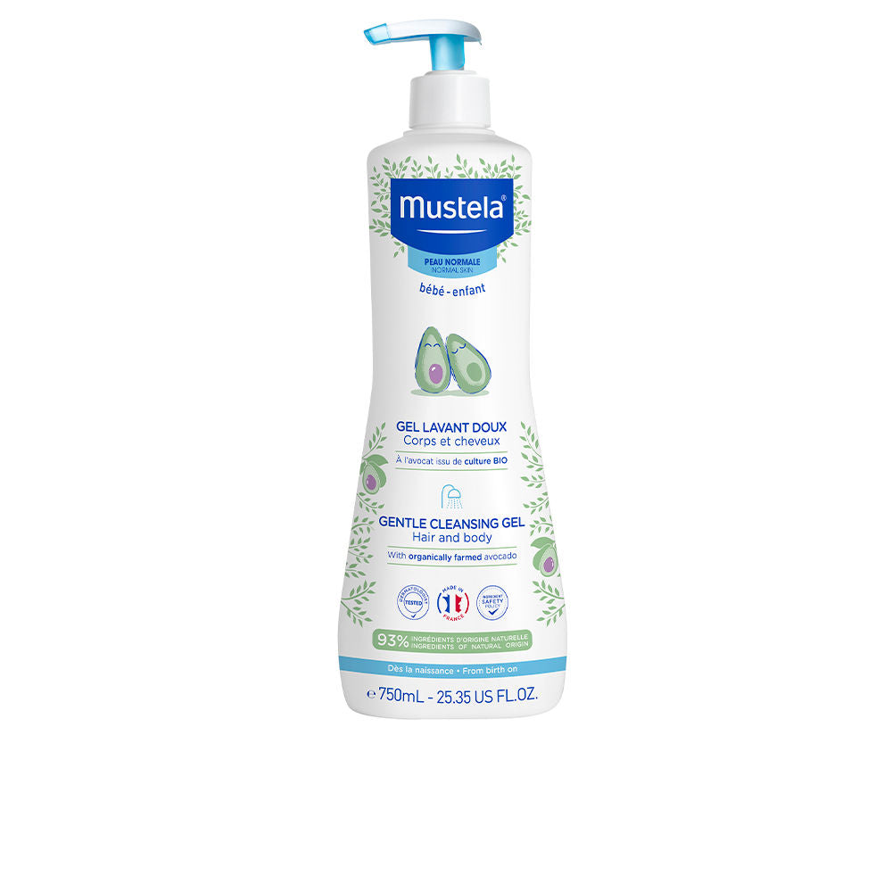 750 ml pump bottle of gentle avocado baby wash gel for Unisex infants