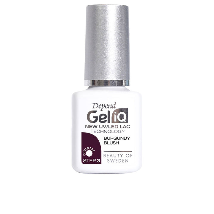 5 ml semipermanent burgundy blush nail lacquer with tapered brush, Unisex
