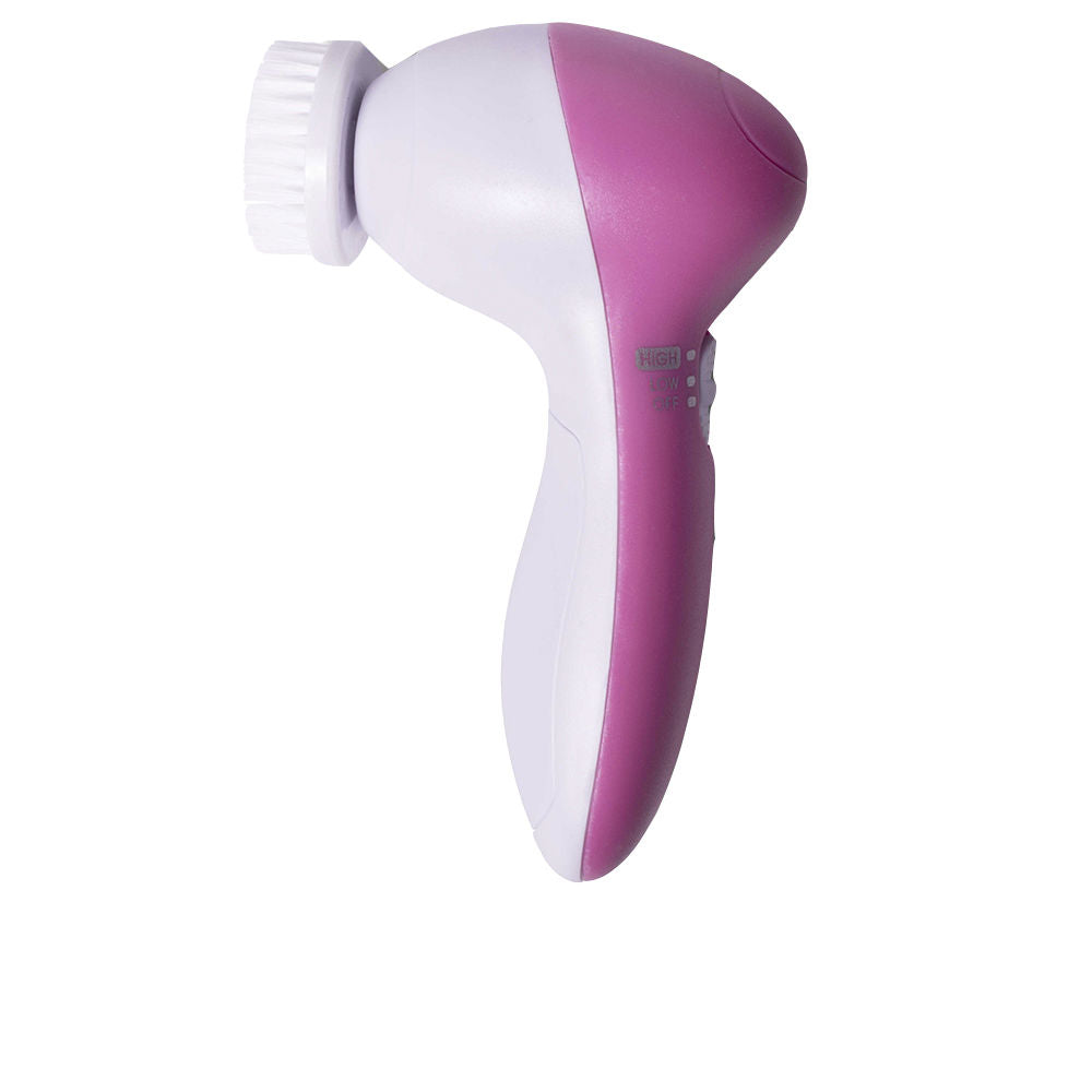 Paloma Beauties white and pink plastic 360° facial cleansing brush with ergonomic handle and three speeds