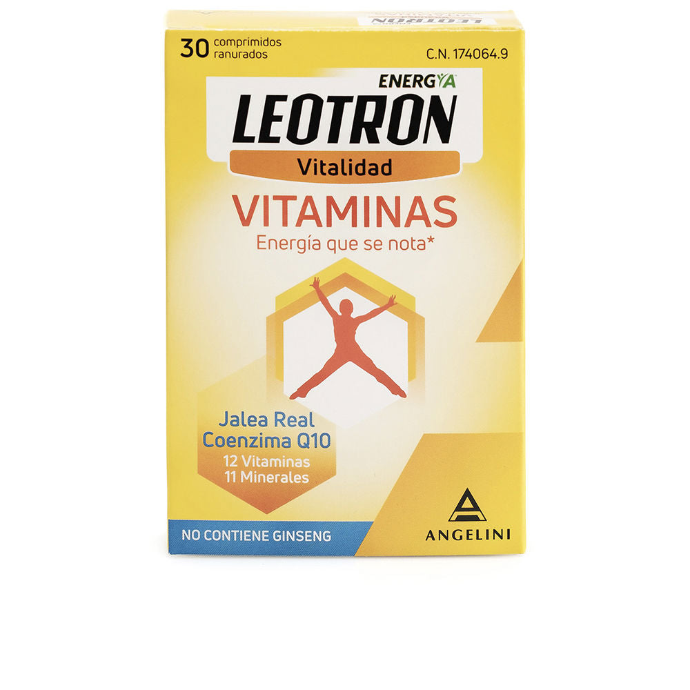 Box of 30 Unisex royal jelly and CoQ10 energy tablets, white packaging