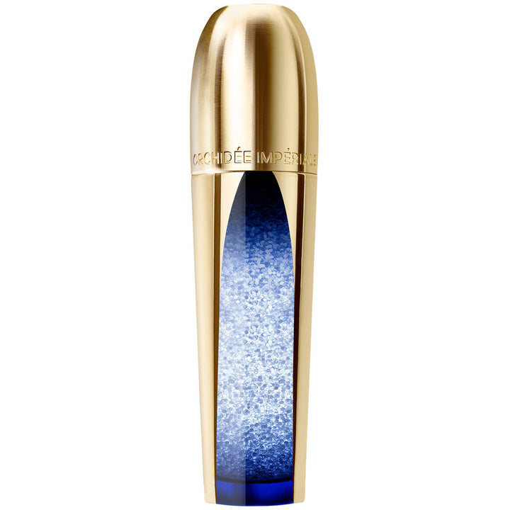 50 ml layered bottle of orchid extract micro‑lift serum with dispenser for Women