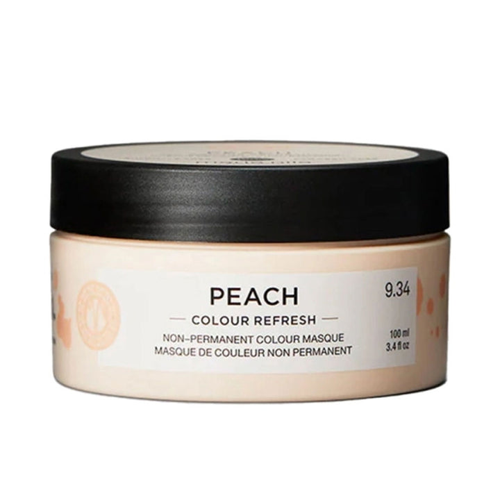 300 ml peach-coloured semi-permanent colour-refresh hair mask in jar, for Unisex use