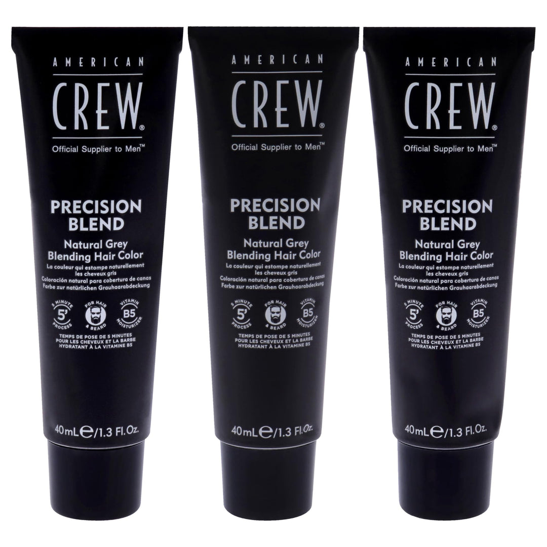 Three cream hair colour tubes in warm blonde shade, box and conditioner