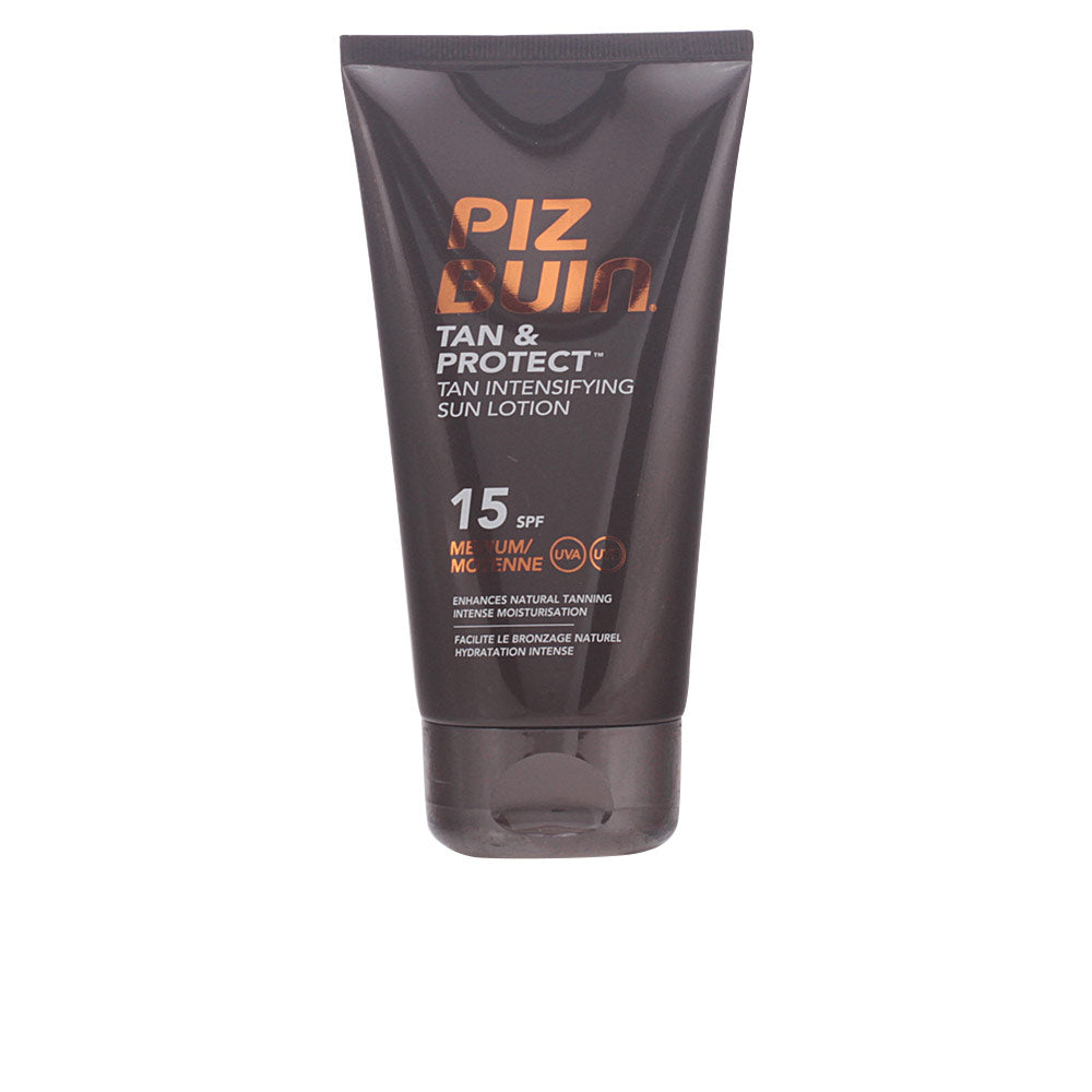 150 ml light hydrating SPF 15 sun lotion in a white bottle, Unisex daily protector