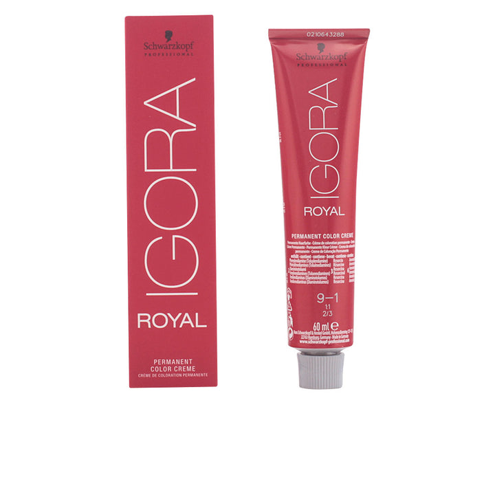 Tube of high-definition permanent cream hair colour, 60 ml, cool blonde (9-1)