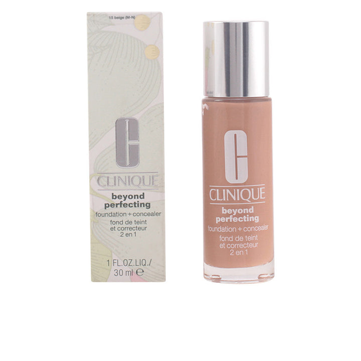 30 ml pump bottle of light-cream hybrid foundation and concealer, shade 11-honey