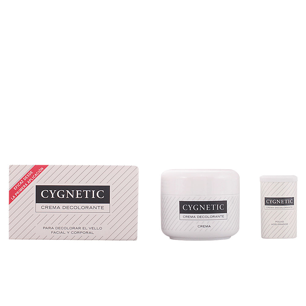 Cygnetic Minimalist rectangular box with striped pattern, round white jar and small cylindrical container in black and red