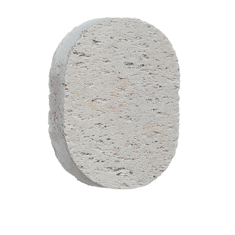 Light gray natural pumice stone, oval shape with porous, thick sponge-like texture — Beter