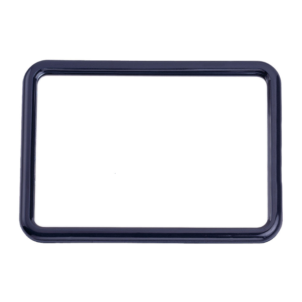 Beter Black plastic stand-mounted travel mirror with rectangular frame and rounded corners, compact size