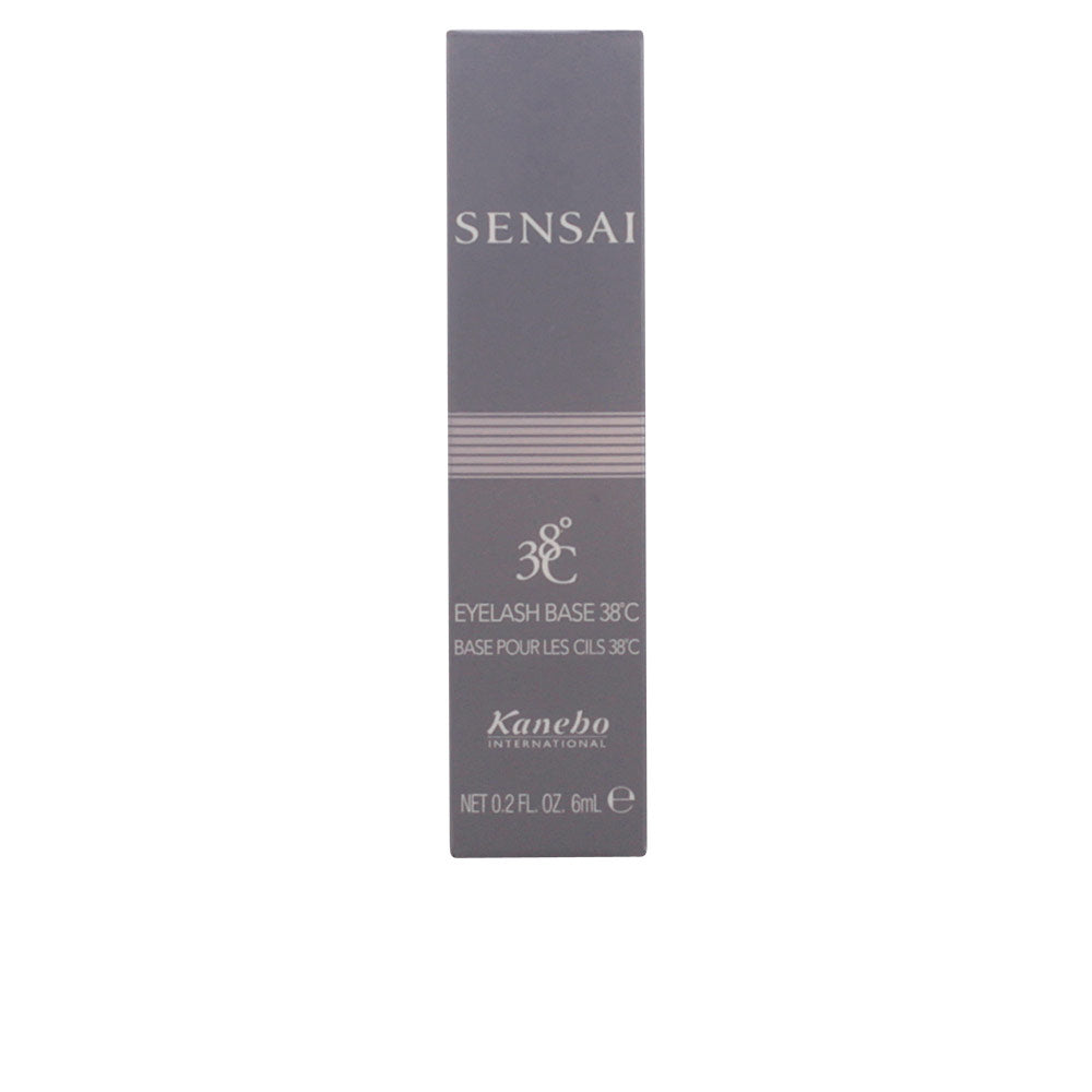 Sensai mascara wand and applicator showcasing coated lashes for length and volume