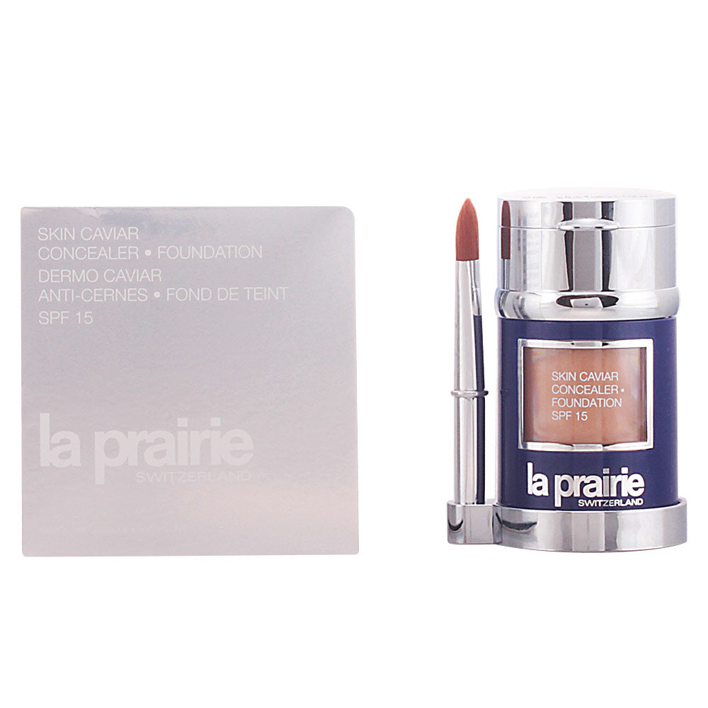 La Prairie Skin Caviar Concealer Foundation SPF 15 bottle and applicator, neutral shade