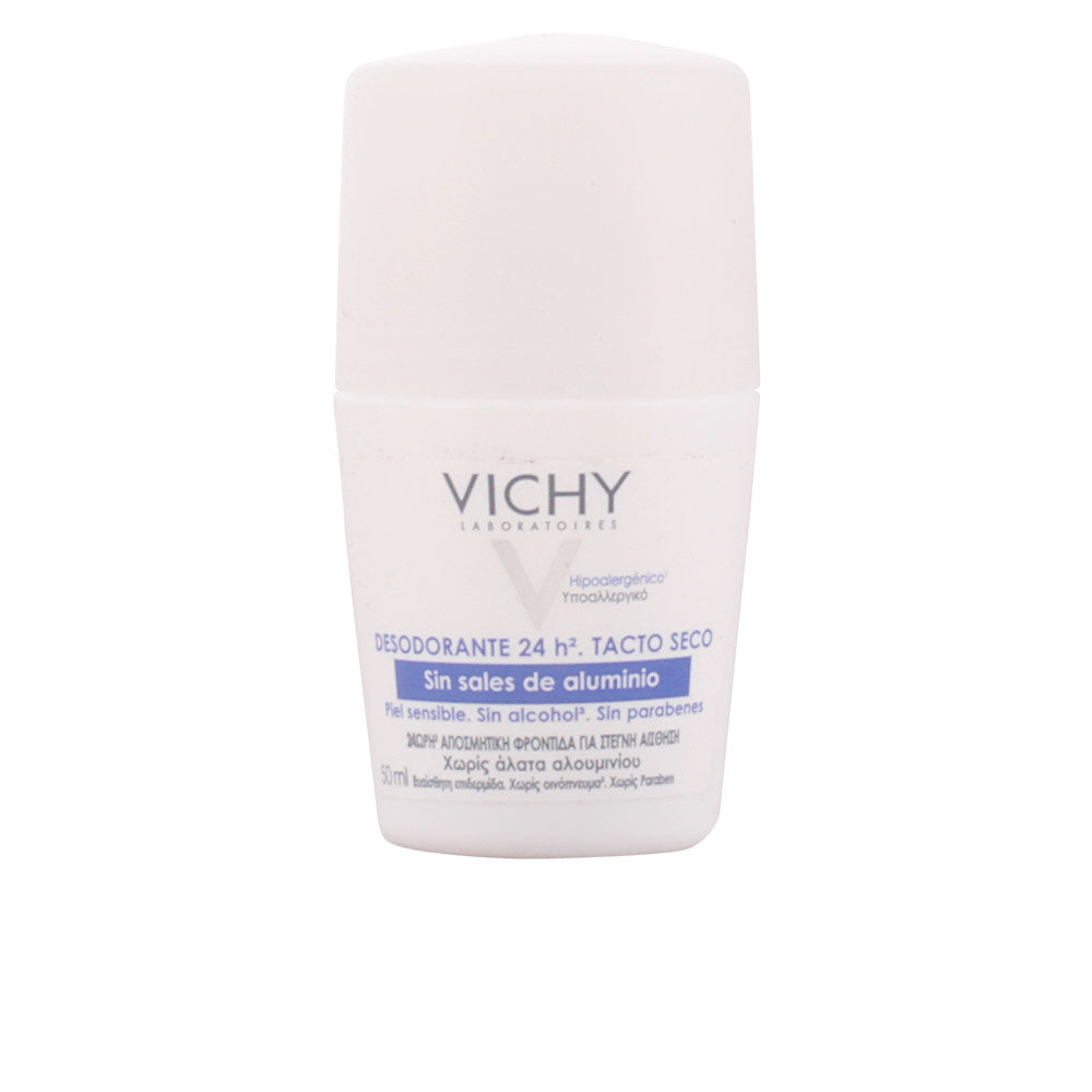 Vichy roll‑on deodorant for sensitive skin with hypoallergenic fragrance
