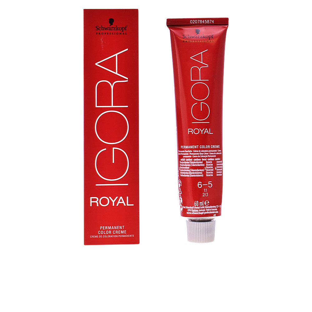 60 ml tube of permanent cream hair colour, shade 6-5 caramel brown, Unisex