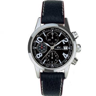 Vetta Chronograph Watch in Black & Silver